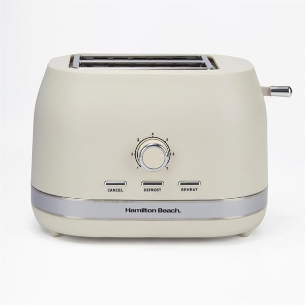 Hamilton Beach Ella 2 Slice Toaster Matte Cream Open Box