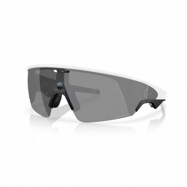 Oakley Vanguard Meta Sunglasses White Frame with Prizm Black Lens